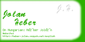 jolan heber business card